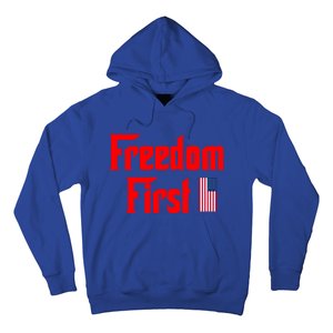 Freedom First Patriotic America First Liberty Constitution Gift Hoodie