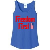 Freedom First Patriotic America First Liberty Constitution Gift Ladies Essential Tank