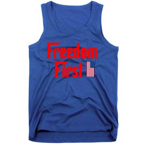 Freedom First Patriotic America First Liberty Constitution Gift Tank Top