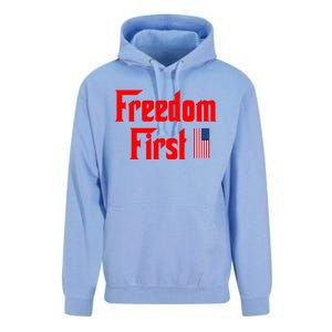 Freedom First Patriotic America First Liberty Constitution Gift Unisex Surf Hoodie