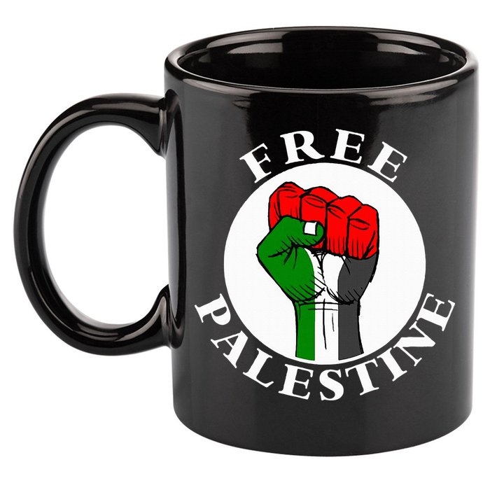 freepalestine free palestine 11oz C Handle Ceramic Mug