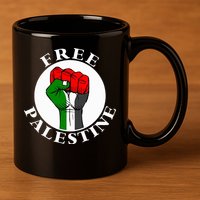freepalestine free palestine 11oz C Handle Ceramic Mug