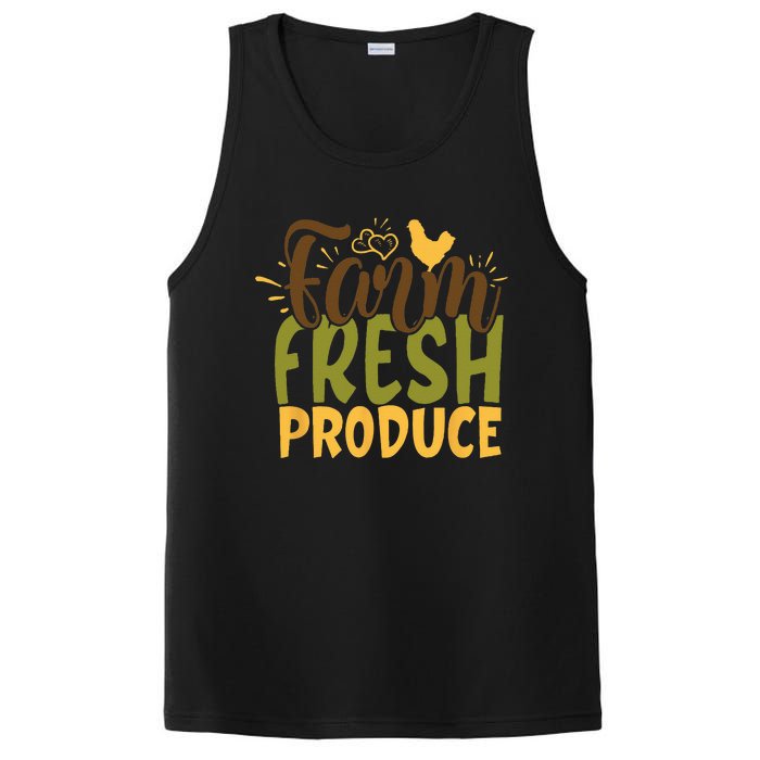 Farm Fresh Produce Funny Retro Vintage Farming Farmer PosiCharge Competitor Tank