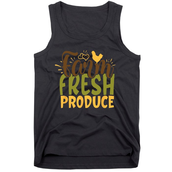 Farm Fresh Produce Funny Retro Vintage Farming Farmer Tank Top