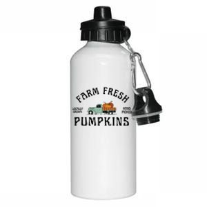 Farm Fresh Pumpkins Fall Women Thanksgiving Aluminum Water Bottle