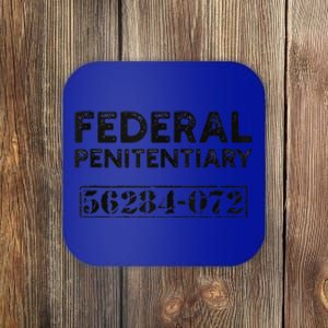 Fun Federal Prison Inmate Prisoner Number Halloween Costume Coaster