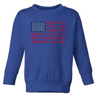 Funny Fishing Proud To Be American Gift Toddler Sweatshirt