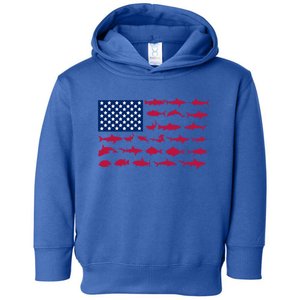 Funny Fishing Proud To Be American Gift Toddler Hoodie