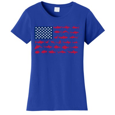 Funny Fishing Proud To Be American Gift Women's T-Shirt