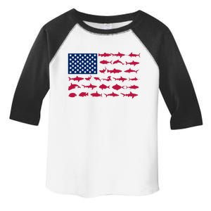 Funny Fishing Proud To Be American Gift Toddler Fine Jersey T-Shirt