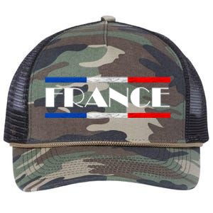 France French Pride France Flag French Roots French Flag Retro Rope Trucker Hat Cap