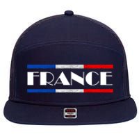 France French Pride France Flag French Roots French Flag 7 Panel Mesh Trucker Snapback Hat