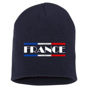 France French Pride France Flag French Roots French Flag Short Acrylic Beanie