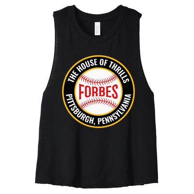 Forbes Field Pittsburgh Women's Racerback Cropped Tank