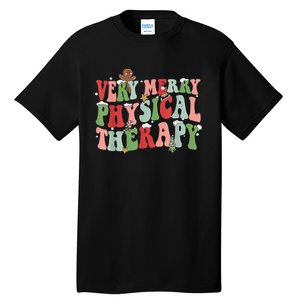 Funky Festive Physical Therapy Christmas Tall T-Shirt