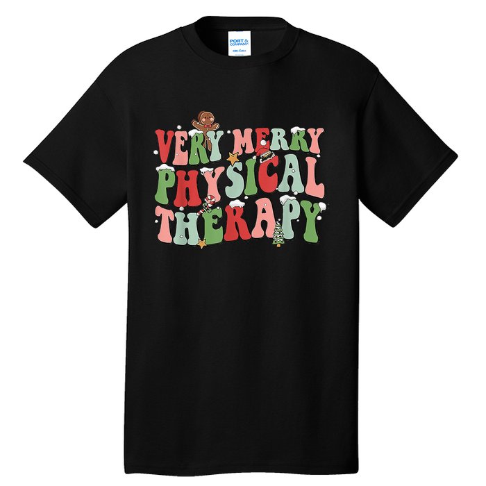 Funky Festive Physical Therapy Christmas Tall T-Shirt