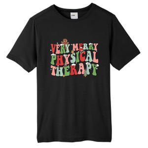 Funky Festive Physical Therapy Christmas Tall Fusion ChromaSoft Performance T-Shirt