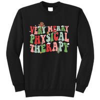 Funky Festive Physical Therapy Christmas Tall Sweatshirt