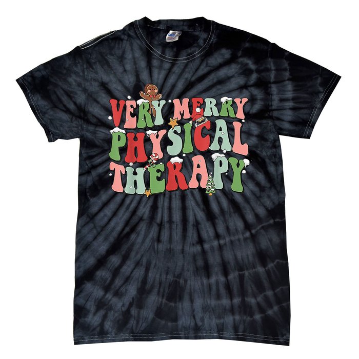 Funky Festive Physical Therapy Christmas Tie-Dye T-Shirt