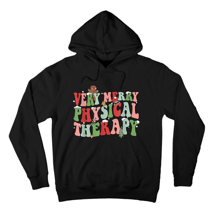 Funky Festive Physical Therapy Christmas Tall Hoodie