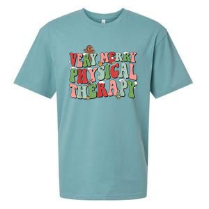 Funky Festive Physical Therapy Christmas Sueded Cloud Jersey T-Shirt