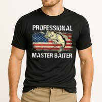 Funny Fishing Professional Master Baiter Retro American Flag Cooling Performance Crew T-Shirt