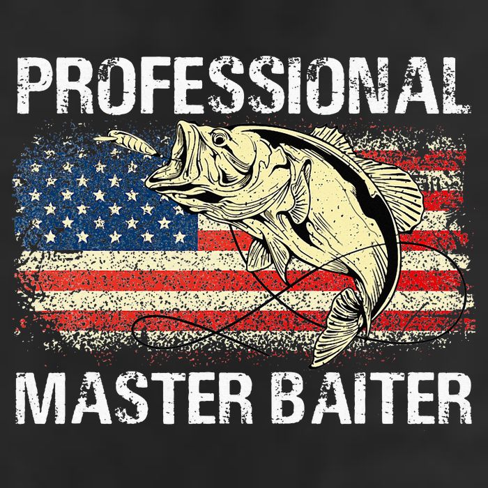 Funny Fishing Professional Master Baiter Retro American Flag 11oz C Handle Ceramic Mug