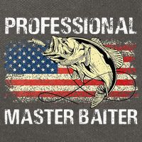 Funny Fishing Professional Master Baiter Retro American Flag Cotton Canvas Backpack