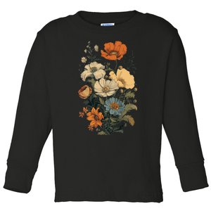 Flowers Floral Pressed Flower Toddler Long Sleeve Shirt