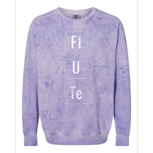 Funny Flute Player Elements Colorblast Crewneck Sweatshirt