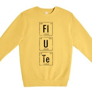 Funny Flute Player Elements Premium Crewneck Sweatshirt