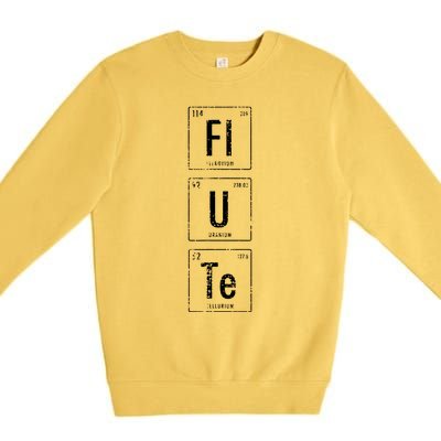 Funny Flute Player Elements Premium Crewneck Sweatshirt