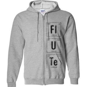 Funny Flute Player Elements Full Zip Hoodie