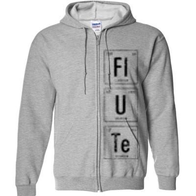 Funny Flute Player Elements Full Zip Hoodie