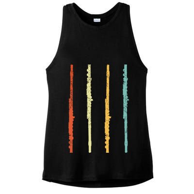 Funny Flute Player Flutist Retro Ladies PosiCharge Tri-Blend Wicking Tank