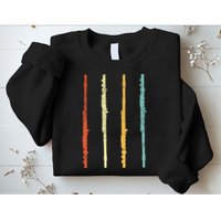 Funny Flute Player Flutist Retro Sweatshirt