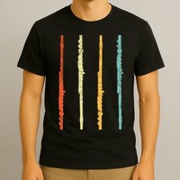 Funny Flute Player Flutist Retro T-Shirt