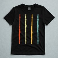 Funny Flute Player Flutist Retro T-Shirt