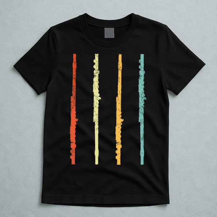 Funny Flute Player Flutist Retro T-Shirt