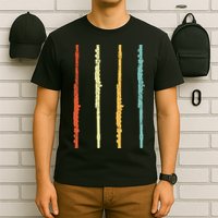 Funny Flute Player Flutist Retro T-Shirt