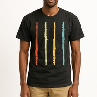 Funny Flute Player Flutist Retro Tall T-Shirt