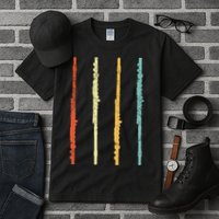 Funny Flute Player Flutist Retro Tall T-Shirt