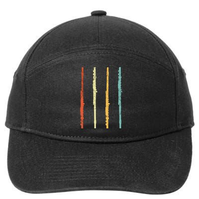 Funny Flute Player Flutist Retro 7-Panel Snapback Hat