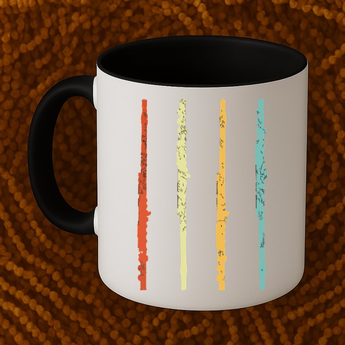 Funny Flute Player Flutist Retro Mug