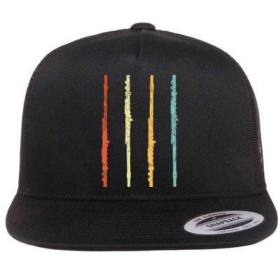 Funny Flute Player Flutist Retro Flatbill Hat