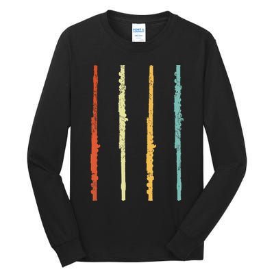 Funny Flute Player Flutist Retro Tall Long Sleeve T-Shirt
