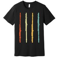 Funny Flute Player Flutist Retro Premium T-Shirt