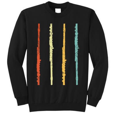 Funny Flute Player Flutist Retro Tall Sweatshirt