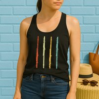 Funny Flute Player Flutist Retro Womens Tank Top