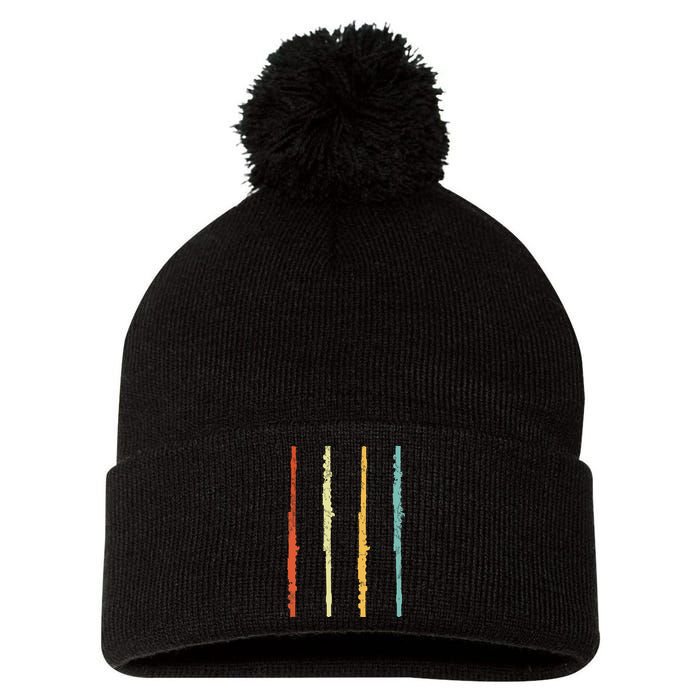 Funny Flute Player Flutist Retro Pom Pom 12in Knit Beanie